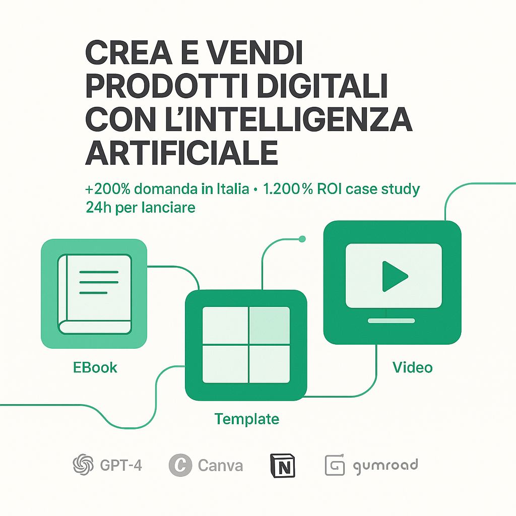 Creare prodotti digitali con Intelligenza Artificiale: Guida pratica