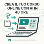 Sviluppare Corsi Online con AI: Da 0 a Vendibile in 48 Ore